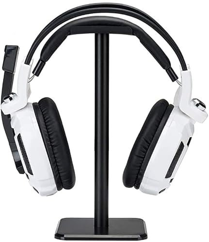 Nwubay Headphone Stand Aluminum Holder for Microsoft Xbox One Chat, Turtle Beach Recon 50X/50P/Beach XO One Stereo, KingTop Each G2000, Sony PlayStation Stereo Headset & More Black