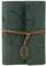 Leder Tagebuch Schreiben Notebook – Antik handgefertigt Leder Bound Täglich Notizblock, Vintage Print Serie Leaves, Dark Green