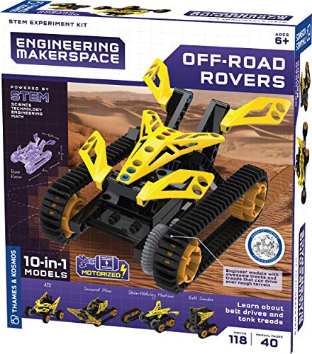 Thames & Kosmos | 555063 | Off-Road Rovers | Engineering Makerspace Rovers | Build 10 Wild Off-Road Vehicles | Ages 8+