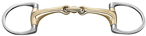 Sprenger Dynamic RS Olivenkopfgebiss mit D-förmigem Ring 14 mm doppelt gebrochen - Sensogan, 145 mm Weite