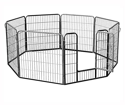 zooprinz erstklassiges Freilaufgehege (Hundezaun) Dog Run - ideal für Welpen und große Hunde - Besonders stabiles Gitter - perfekt für drinnen und draußen - 4 Modelle zur Wahl, 80 cm
