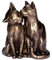 Brillibrum Design Figur Katze Bronze & Kunstharz Handarbeit Figur Dekofigur Katzenpaar Kunstharz Bronzefigur Katze Skulptur Samtpfoten (Variante 2)