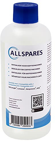 AllSpares Descalcificador para cafeteras Delonghi EcoDecalk DLSC500 y AEG M3BICD200 (500 ml (paquete de 1)