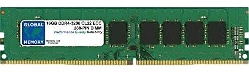 16 GB DDR4 3200 MHz PC4-25600 288-PIN ECC DIMM (UDIMM) Speicher RAM für Server/Workstationen/Motherboards