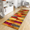 WTHYGB Teppich Läufer Flur Küche 70x250 cm, Modern rutschfest Waschbar Küchenläufer Flurläufer, Lang Polyester Holzmaserung Rot Teppichläufer für Korridor, Schlafzimmer, Innen Wohnzimmer