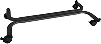 Tecnokit: Chariot rectangulaire Porte Plantes et Fleurs, 58 x 30 cm, pour jardinières 80 cm, Chevilles réglables, 4 Roues en Plastique avec Frein, Charge 120 kg, Robuste, Acier, Noir