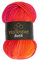 Wollbiene Batik Wolle mit Farbverlauf mehrfarbig 100g Multicolor Strickwolle Häkelwolle (1410 rot orange)