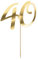 Kuchenstecker 40 Geburtstag Tortenstecker 40 Cake Topper Made in EU Kuchenaufsatz 40 Geburtstag Männer Frauen Kuchen Deko 40 Gold