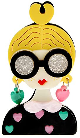 Schöne Mädchen-Brosche für Frauen, Acryl-Anstecknadeln, elegantes Kleid, Accessoires, Schmuck, Ansteckblume für Hut, Tasche, Anzug, Krawatte, sexy, modisch, Schal, Broschen, Hochzeit, Geburtstag,