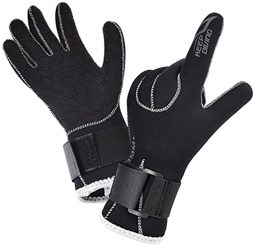 KOCAN Guanti da sub in neoprene da 3 mm Donna Uomo Guanti da snorkeling antiscivolo per lo snorkeling Nuoto Surf Vela Kayak Immersioni