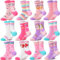 Stoppersocken Kinder Baby Mädchen Lustige Socken Antirutschsocken Kinder Anti Rutsch Rutschfeste Geschenk Baumwolle Socken für Kinder Mädchen Kleinkind einhorn geschenke für mädchen(Regenbogen,28-34)