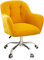 Bürostuhl Drehbarer Büro-Schreibtischstuhl, Dicke Kissenauflage, flexibel, Verstellbarer Dreh-Rollstuhl, ergonomischer Stuhl für Erwachsene und Kinder. Stuhl (Farbe: Gelb) erforderlich Comfortable