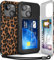 TORU CX SLIM for iPhone 15 Case Wallet | Protective Shockproof Heavy Duty Cover with Hidden Card Holder & Card Slot | Mirror & Wrist Strap Included - Leopard