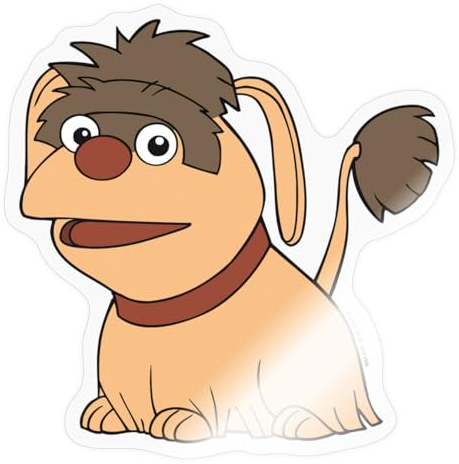 Spreadshirt Sandmännchen Und Seine Freunde Hund Moppi Sticker, max. 10 x 10 cm, 10 x 10 cm, Transparent glänzend