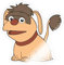 Spreadshirt Sandmännchen Und Seine Freunde Hund Moppi Sticker, max. 10x10 cm, 10 x 10 cm, Transparent glänzend