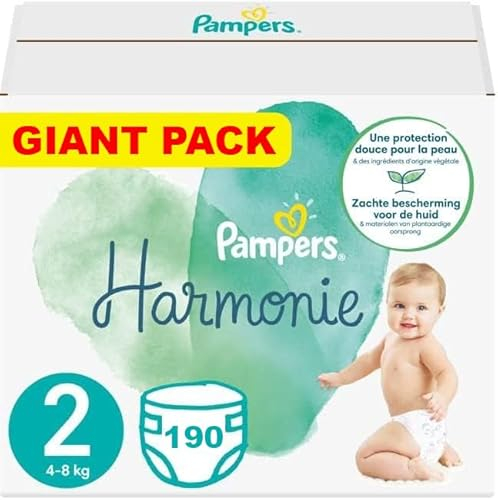 PAMPERS Harmonie Größe 2, 190 Windeln (4-8 kg)