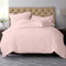 Pizuna 100% Coton Ensemble de Housses de Couette 240x220 cm 2 Personnes Rose Clair, Tissu de Satin de Coton à 600 Fils au Pouce carré Housse de Couette Luxueuse avec Fermeture à Boutons