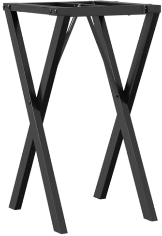 vidaXL Esstisch Gestell, Tischgestell in X-Form, Tischbein für Esstisch Beistelltisch, Tischkufen Tischfüße Tischunterstell, Stahl