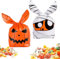 Halloween Süssigkeiten Beutel 100 Stück, Halloween Candy Tüten, Halloween Süßigkeiten Taschen, Halloween Süßigkeiten Tüte, Halloween Candy Taschen, Bonbon Tüten für Halloween Party Liefert (A)
