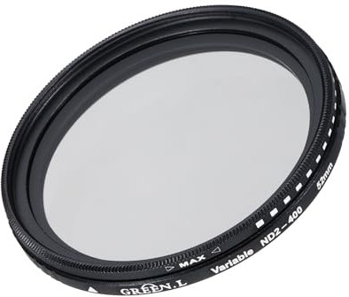 sourcing map ND2-400 Lens Filter Variable Neutral Density Lens Filter 52mm Circular ND Filter Grayscale Filter for Camera Photography Lens