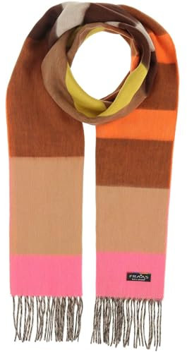 FRAAS Cashmink Schal 35 x 200 cm - Weicher als Kaschmir - Made in Germany - Schal mit bunten Streifen für Damen - Perfekt für Herbst und Winter Camel