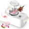EUHOMY Máquina de helados con compresor, 0,8 L, 100 W, máquina de hielo autorefrigerante, para helados, batidos, yogur congelado, batidos de leche, con cuenco y plantillas de recetas