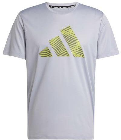 adidas Men's adi365 Running Essentials Brand Love Tee, Halo Silver, XL
