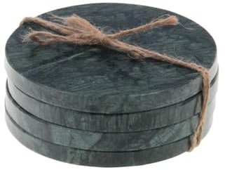 Amadeus - Set de 4 dessous de verre Marbre vert 10,5 cm