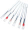 6Pcs Silicone Lip Brush, Clear Lipstick Applicators with Cover, Reusable Silicone Lip Wands, Nail Art Applicator Tools for Lipstick Eyeshadow Makeup (White, Pink, Red)