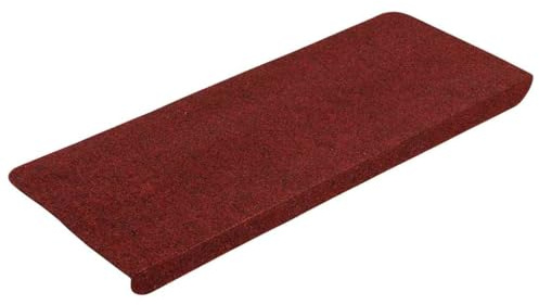 vidaXL Tappetini Autoadesivi per Scale 30 pz Rossi 65x24,5x3,5 cm, battistrada per scale, gradino per scale, tappeto per gradini, gradino