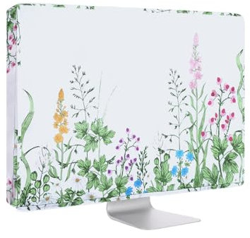 MOSISO Copertura Antipolvere Monitor 26/27/28/29 Pollici Custodia Panel LCD/LED/HD Lush Weeds Borsa Protettiva Schermo Computer Compatibile con iMac 27 Pollici,PC Desktop TV 26-29 Pollici, Bianco
