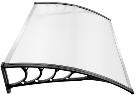 Door Canopy, Waterproof Window Garden Front Door Canopy Rain Awning Outdoor Shade Canopies, 90x150cm