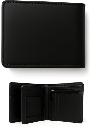 OODARN Bifold Wallet with Flap and Outside Edging – Slim RFID Blocking Leather Wallet for Men, Card Holder with ID Window & Note Compartment – Gift Boxed