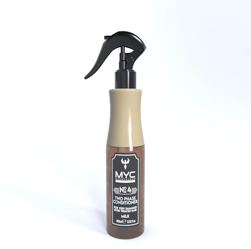 MYC Barbershop Professional No:1 Zwei-Phasen Conditioner mit Arganöl – Leave-In Haarpflege für gefärbtes & gesträhntes Haar – 400 ml Spray (Milch)