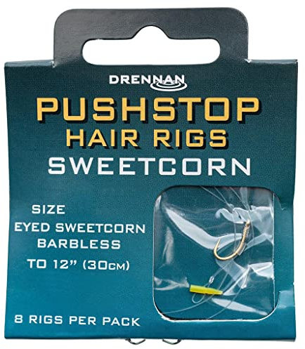 DRENNAN SWEETCORN QUICKSTOP HAIR RIGS SIZE 14 - HNQSCB014