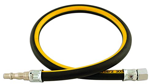 Connect 33042 3/8in. ID Air Line Whip Hose C/w Fittings 0.6m