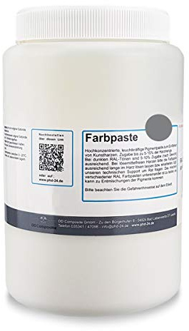 DD Composite Farbpaste 1kg staubgrau RAL 7037 Pigment hochkonzentriert für Kunstharze Epoxidharz Resin Polyesterharz Gießharz farbintensiv deckend