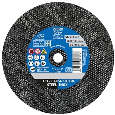 Pferd 7681097611 Trennscheibe, 76 x 1,1 x 6 mm