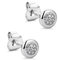 Orovi – Ohrringe aus 9 Ct Weißgold (375) mit 14 nat. Diamanten im Pavé Brillantschliff (0.03 Ct) – Ohrstecker Gold Damen in Krappenfassung – Damenschmuck allergenfrei & handgemacht (5.5 mm)