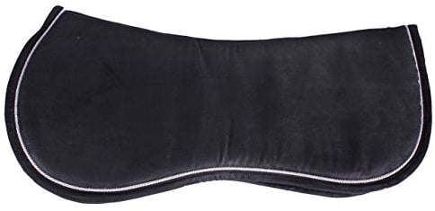 QHP Sattelunterlage Memory Schaum optimale Druckverteilung verschiedene Farben, 2 Größen (Warmblut, Schwarz)