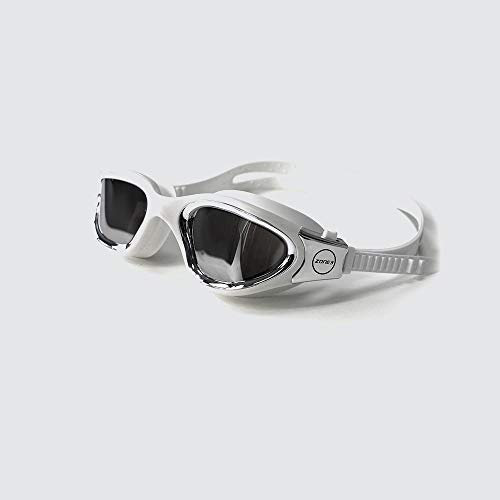 ZONE3 Vapor Schwimmbrille, Polarisierte Gläser-Weiß/Silber, ONE SIZE