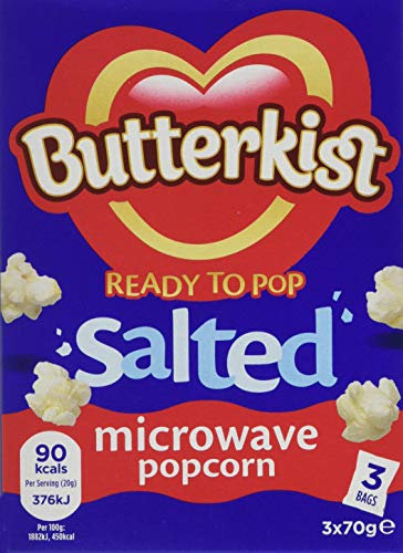 Butterkist Salted Microwave Popcorn,3x70 g, Pack of 10