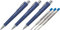 Faber-Castell Poly Ball 241151 Poly-Ballon, Blau, 3 Stück + Ersatzmine