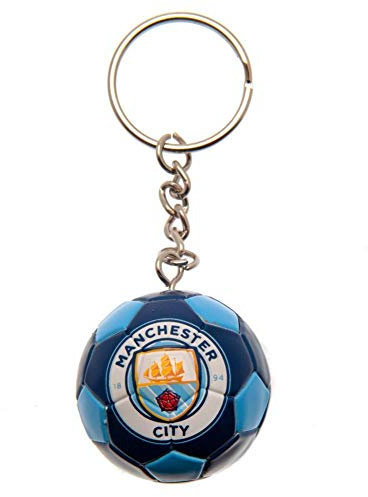 Porte-clés Manchester City FC Football, bleu, taille unique