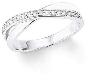 Amor Ring 925 Sterling Silber Damen Ringe, mit Zirkonia synth., Silber, Kommt in Schmuck Geschenk Box, 2035549