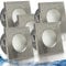 trendlights24 Aqua Base Decken Einbaustrahler eckig IP65-5er Set ultra flach 50 mm LED Spots 5W 230V Warmweiß - Edelstahl Optik gebürstet Bad