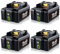 VANTTECH 4Stück BL1860B Ersatz für Makita 18V 6.0Ah Lithium-ion Akku Kompatibel mit Makita BL1860B BL1860 BL1850B BL1850 BL1840B BL1840 BL1845 194205-3 194204-5 LXT-400 mit Indikator