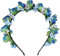 Blumen Haarreif Sabia - Bezaubernder Haarschmuck zum Dirndl, für Hochzeiten, Kommunion oder Festivals (Einheitsgröße, Blau)