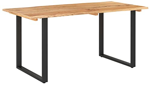 vidaXL Mesa de Comedor Consola Extensible Cocina Muebles Decorativo Hogar Multiusos Auxiliar Salón Sala de Estar Madera Maciza Acacia
