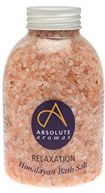 Absolute Aromas Relaxation Bath Salts 625g - Natural Pink Coarse Himalayan Salt Infused with 100% Pure Essential Oils of Bergamot, Clary Sage, Lavender and Petitgrain